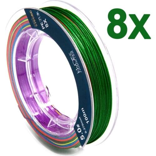 8X Sinking Braided Wire Cored Fishing Line 100M Super Strong 8 Strands Multifilament PE line Japan Saltwater Lure Fishing Line
