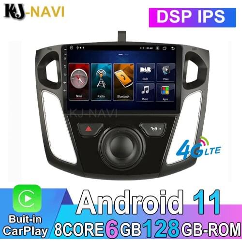 DSP IPS Android 10 6+128GB Car Radio Player CARPLAY For Ford Focus 3 Mk 3 2010-2017 Navigation Multimedia GPS NO DVD Auto