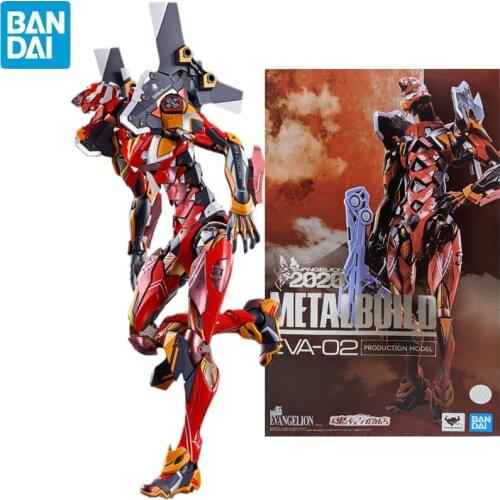 Bandai Tamashi Nations Neon Genesis Evangelion 2020 Metal Build Eva-02 Test Type Robot Anime Action Figure Collection Model Toys