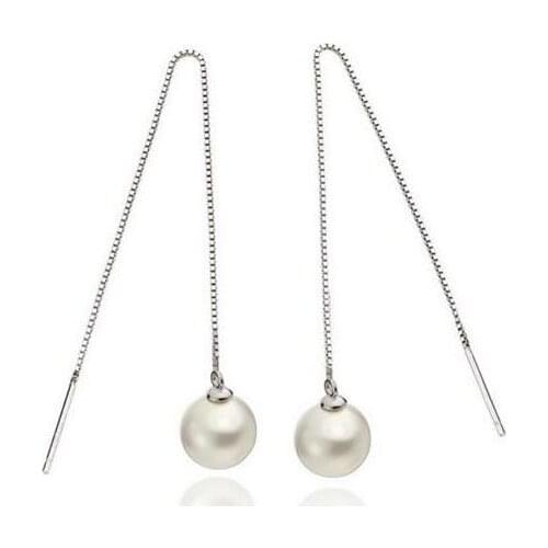 >>>noble jewelry baroque white 11-12mm FURROW Kasumi pearl earring leopard button 925S