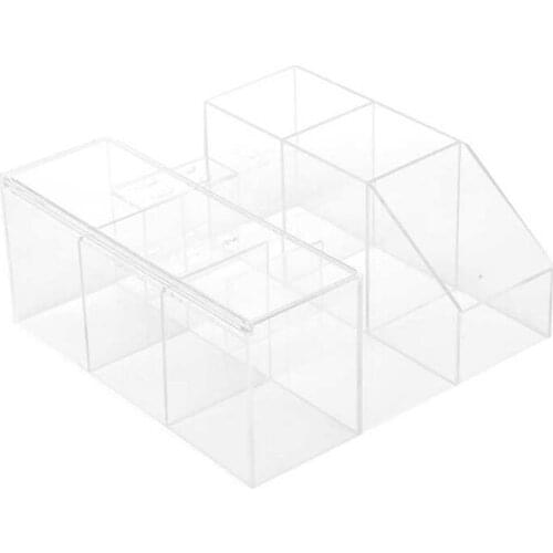 Large Capacity Acrylic Storage Box Eyelash Grafting Makeup Tool Brush Kit Holder Display Transparent Rack Organizer