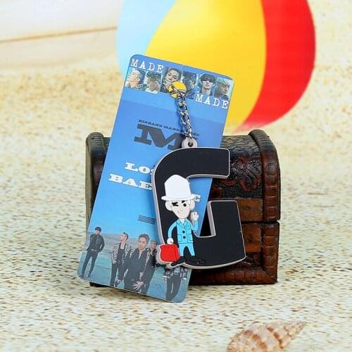 Kpop G-Dragon MADE M Cartoon Key Chain keyring PEACEMINUSONE Fans Collection Bag Decor jh204