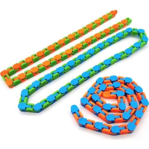 Random Color Fidget Chain Anti Stress Toy For Adult Bike Chain Fidget Bracelet Puzzle Educational Toys Stress Reliever Toys Kids