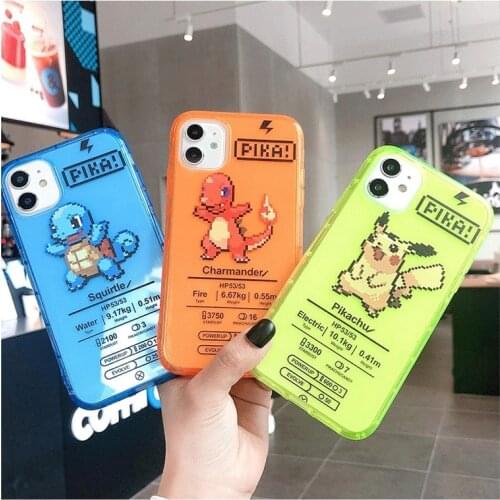 Pokemon Phone Case Pikachu Covers for IPhone X XS XR XSMax 7 8 Plus 11 12mini 12 Pro Max 6 6S Anime Back Cover Soft Accessories