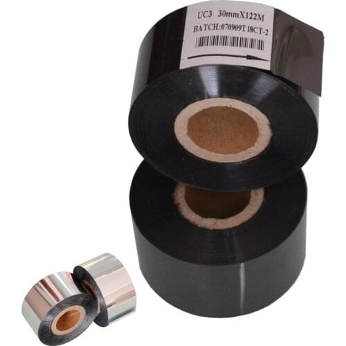 Black Width 25mm length 100m hot transfer film ribbon for packing bags