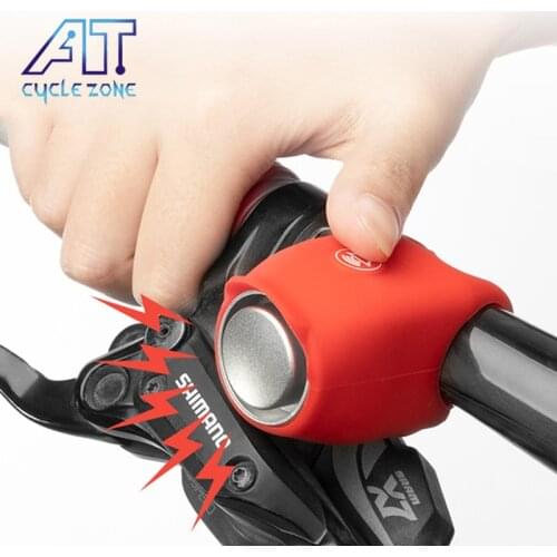 CYCLE ZONE Silicone Electric Bike Bell Ring 6 Kinds of Voice 120dB Bicycle Horn Cycling Safety Alarm Mountain Bike Warning