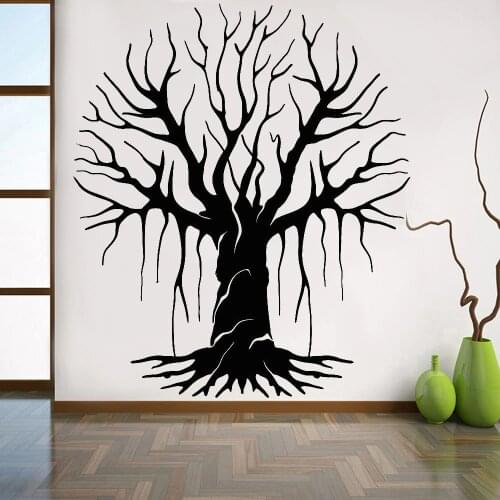 Bare Tree Wall Decals Floral Forest Living Room Decor Vintage Vinyl Wall Stickers Home Decoration For Dining Room Kitchen Z208