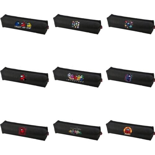 Among of Us Cute Canvas Pencil Case High Capacity Pen Bags Cute Letter Pencil Bags for Boy Girls Gift School Supplies Stationery