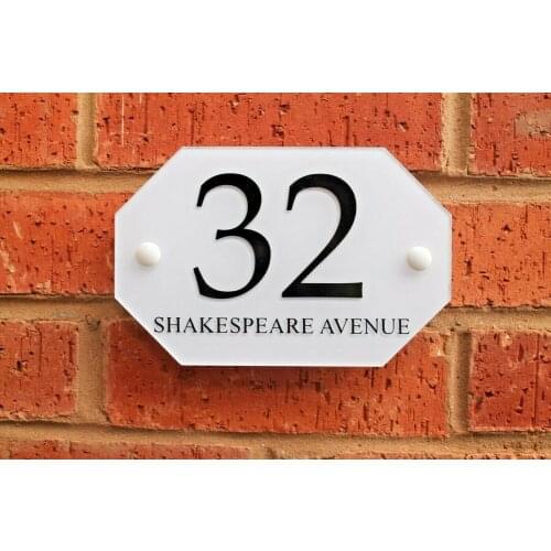Customized Personalised Door Number House Sign Street Name Plaque