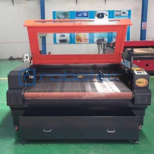 Best Ruida CO2 Automatic Fabric/Plastic Laser Cutting Machine With 1600*1000mm Working Area Cheap Price