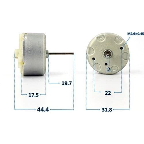 Mabuchi RF-500TB-12560 Electric Motor DC 12V 5500RPM 20mm Long Shaft Spindle Mini Round 32mm Motor