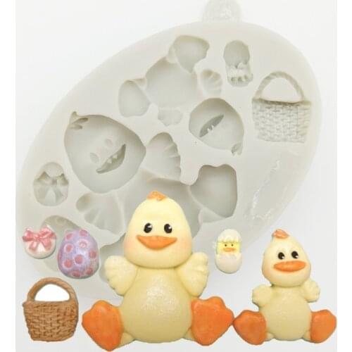 Minsunbak Duck Egg Bow Blueberry Chocolate Mold Fondant Cake Silicone Mold Diy Baking Tool