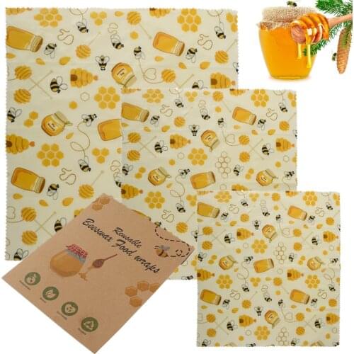 Zero Waste Reusable Storage Wrap Sustainable Organic Sandwich & Cheese Food Wrapping Paper BPA & Plastic Free Beeswax Food Wrap