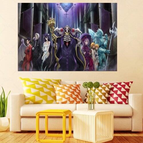 Wall Art Canvas Panel Overlord Animation Characters Poster Modern Living Room Or Bedroom Home Decor