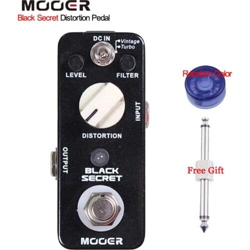 MOOER Micro Black Secret Distortion Guitar Effect Pedal Compact True bypass Free Connector