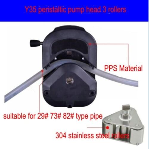 Food Grade PPS material 304 stainless steel rollers peristaltic pump head 13L