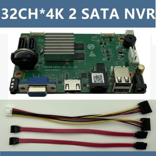32CH*4KP H.265 NVR Network Digital Video Recorder 2 SATA Max 14T *2 ONVIF Mtion Detection CMS XMEYE P2P Mible Surveillance RTSP