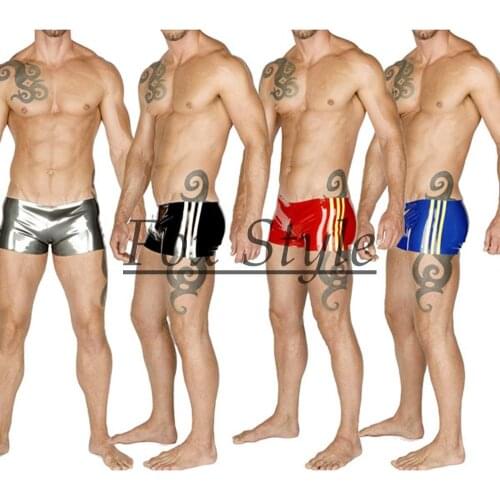 100% nature latex side stripe shorts