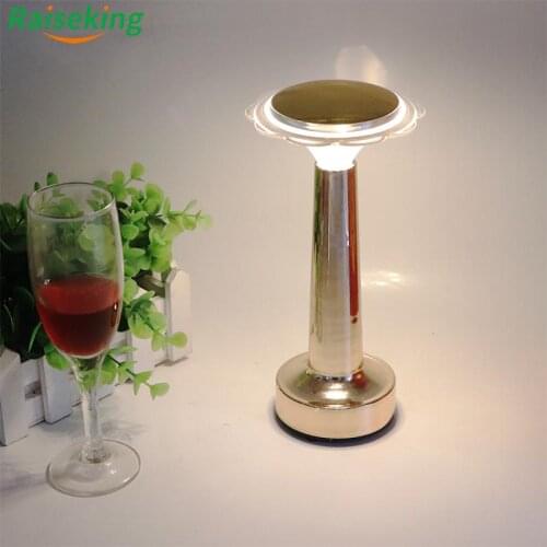 LED Rechargeable wireless cordless restaurant table lamp bar table light for ktv dinner hotel