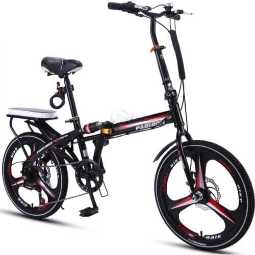 16/20 inch Folding Bicycle Ultra Light Portable One Wheel Shifting Shock Absorber Mini Bike Adult Student