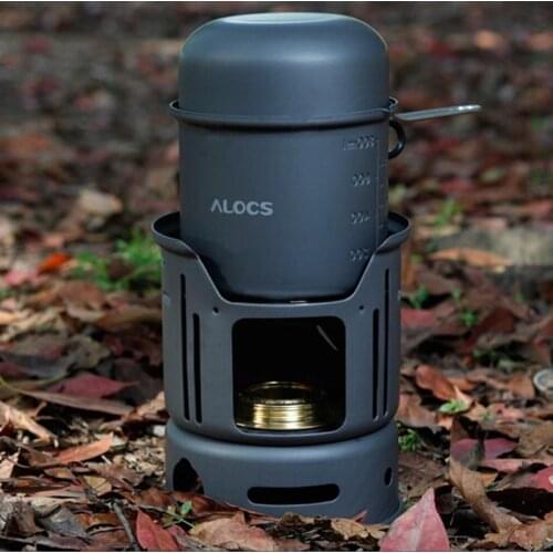 Windproof Outer Pot Alcohol Stove Camping Cookware Student Dormitories Small Pot Boiler With Picnic
