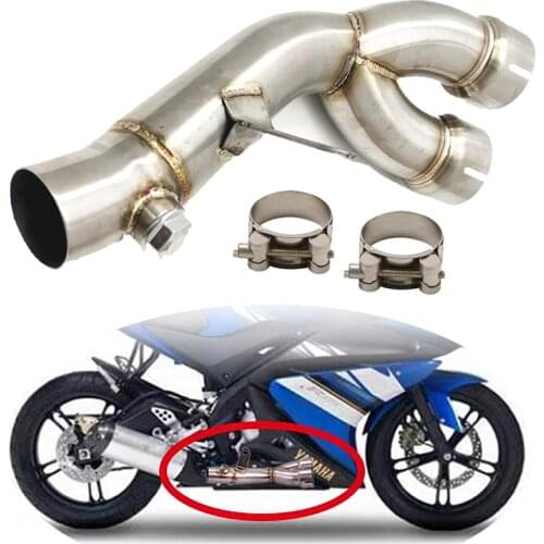 YZF R6 Motorcycle Stainless Race Exhaust Muffler Mid Pipe Eliminator For Yamaha YZF-R6 2006-2018 2007 2008 2009 2014 2015 2016