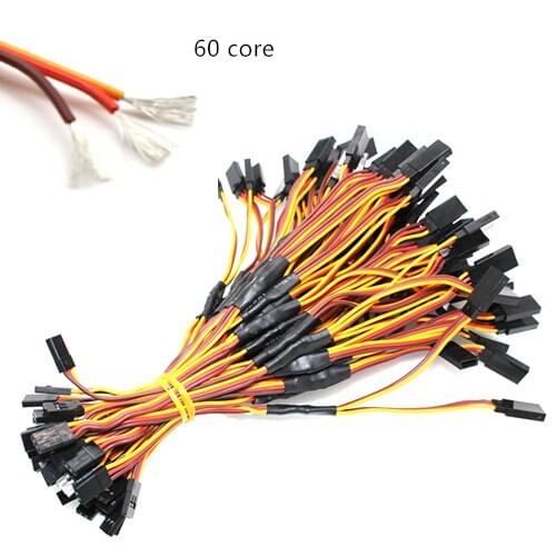 1Pcs Brown-Red-Orange Y Type 60 Core DuPont Wire Extension Leads For Steering Serve Motor 15cm/20cm/30cm/50cm/60cm/90cm/100cm