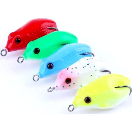 10pcs 5.5cm 10g New Frog Fishing Lure Sneakhead Bait 5 Colors High Quality Soft Lure Topwater Isca Artificial Fishing Tackle