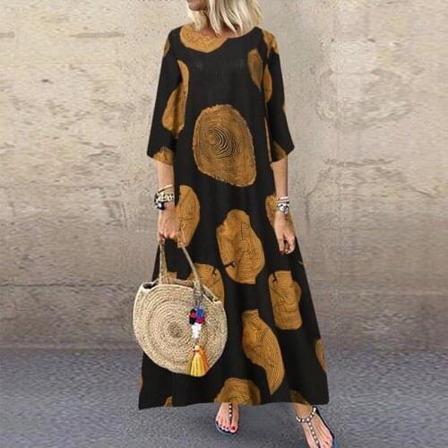 2021 Summer Check Maxi Sundress Casual Long Sleeve Dress Women Vintage Plaid Party Long Vestidos Female Robe Plus Size 5XL
