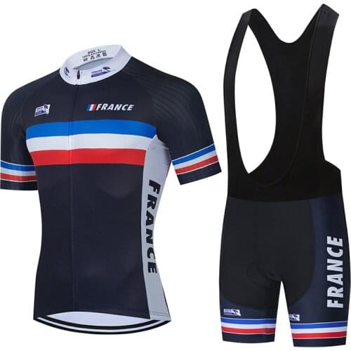 2021 Team France Cycling Jersey 9D Gel Set MTB Bicycle Clothing Quick Dry Bike Clothes Ropa Ciclismo Mens Short Maillot Culotte
