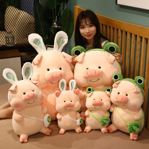 30 / 45 / 60cm Cute Variety Cabbage Pig Doll Pillow Plush Stuffed Animal Toy Home Decoration Childrens Gift