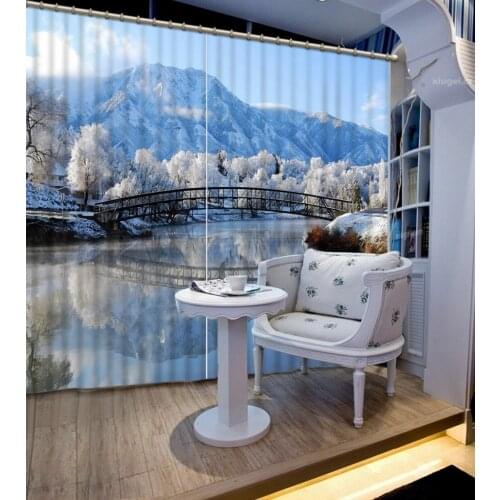 3d Curtains For Living Room Window European Modern nature scenery 3d curtain modern bedroom curtains home bedroom decoration