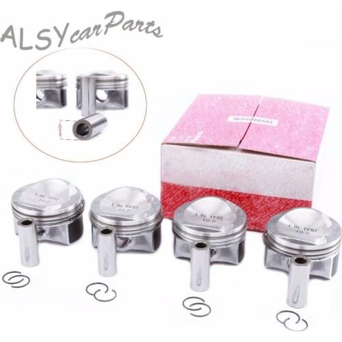 YIMIAOMO 4Pcs Piston & Piston Ring 82.5mm x 21mm 06H 107 065 BS For Audi A3 A4 A5 VW Passat CC Golf Skoda Seat 1.8TSI 06H198151C