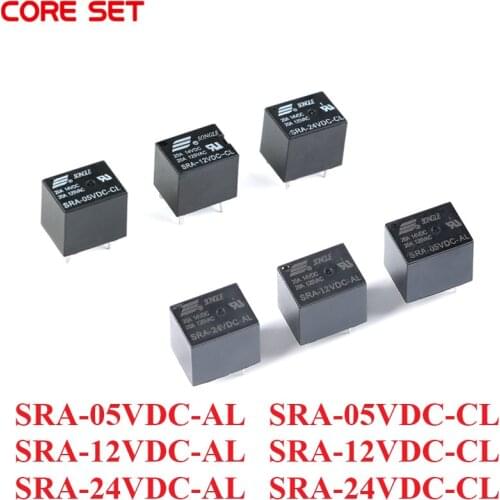 5PCS SRA-05VDC-AL SRA-12VDC-AL SRA-24VDC-AL SRA-05VDC-CL SRA-12VDC-CL SRA-24VDC-CL T74 4Pin Normally Open 5Pin DC Relay New