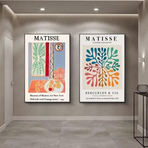 Abstract Curve Geometry Poster Matisse Canvas Painting Colorful Style Posters and Print Wall Art for Living Room Home Decoration