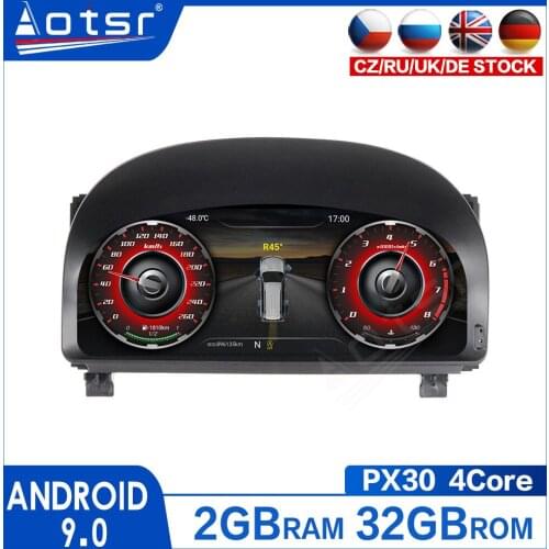 AOTSR 12.3 Inch For Toyota Alphard 2008-2014 Car LCD Cluster Instrument Dashboard Multimedia Modification GPS navigation player