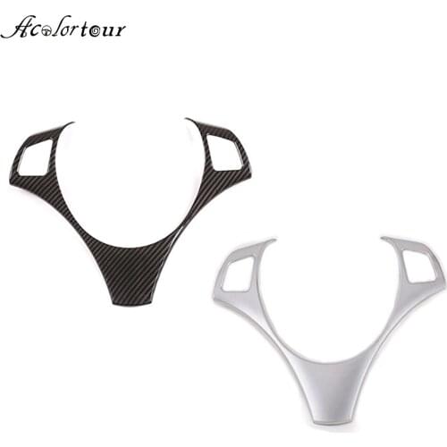 Car Stickers Flying Wheel Frame Accessories For BMW 3 Series E90 E91 E92 2005-2012 ABS Plastic Steering Wheel Sticker Cover Trim