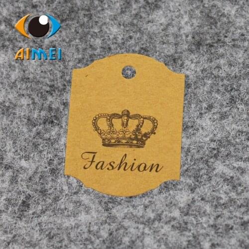 Free Design & Free Shipping 500Pcs/Lot Customized Paper Hang Tag Clothing Swing Tag Case Name Labels Thank You Cards