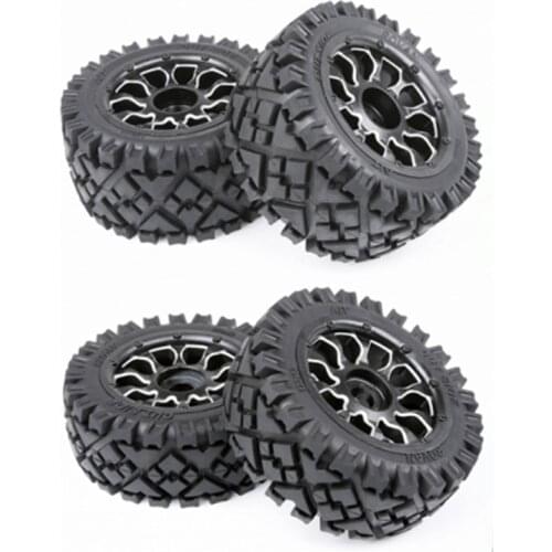 All metal wheel with tires assembly for ROFUN ROVAN KM HPI BAJA 5B