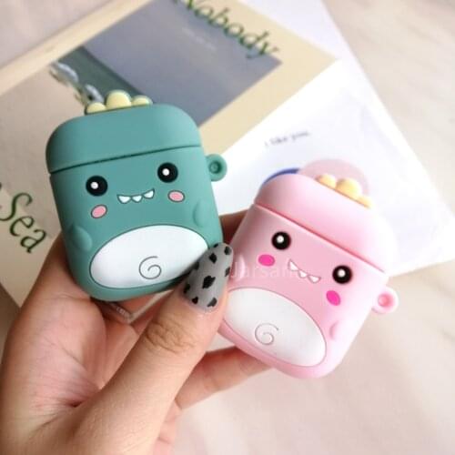 Dinosaur For Airpods 2 Case Silicone bear Cartoon Cover case for air pods Cute Earphone Case 3D Headphone case for arpods Access