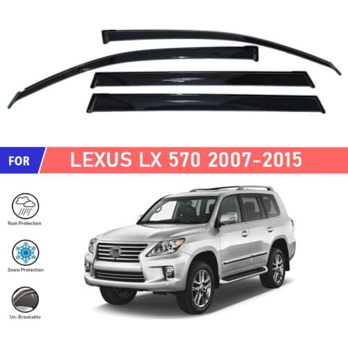 Window deflectors for Lexus LX 570 2007- car window deflector wind guard vent sun rain visor cover car styling