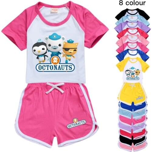 Les Octonauts Boys Tshirt Kwazii Peso Inkling Duplo ENLIGHTEN Bricks Kids Outfits for Girls Tee Summer T Shirt Shorts Sport Suit