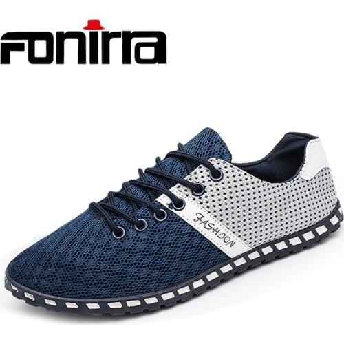 FONIRRA Men Casual Shoes 2019 New Fashion Breathable Light Mesh Shoes Soft Spring Autumn Footwear Mens Loafers Shoes 205