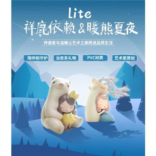 Keme life white night fairy tale warm bear summer night lite version trend doll hand-made decoration birthday gift authentic