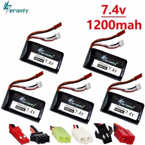 10pc 7.4V 1200mah Lipo battery For Yizhan X6 MJX X101 Wltoys V353 V353B V666 V262 A949 A969 A979 K929 V912 V915 RC Drone battery