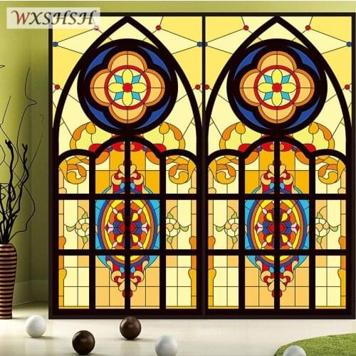 Custom Size Static Cling Window Film Vinyl Church No Glue Window Glass Film Home Decoration Opaque Frosted Raamfolie 40cmx100cm