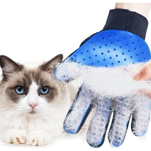 2020 Dog Pet Grooming Glove Silicone Cats Brush Comb Deshedding Hair Gloves Dogs Bath Cleaning Supplies Animal Combs