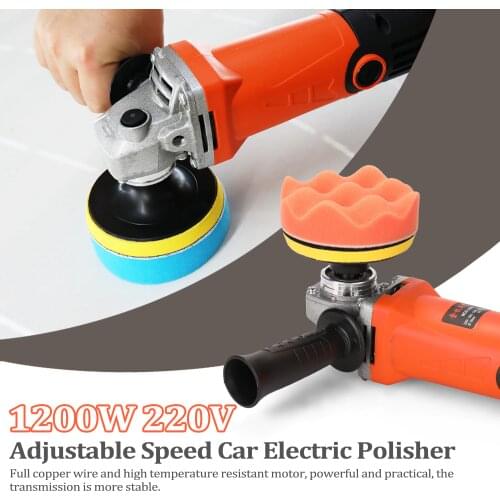 Professional Adjustable Speed 1200W 220V Electric Car Polisher Waxing Polishing Machine Automobile Furniture Polishing Tool Kits