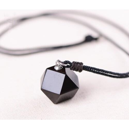 BOEYCJR Simple Hexagon Natural Sandalwood Wood Bead Necklace Handmade Jewelry Luck Energy Yoga Necklace for Men or Women