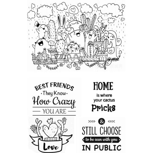 DABOXIBO succulent Plants Clear Stamps Mold For DIY Scrapbooking Cards Making Decorate Crafts 2020 NEW Arrival